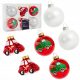  Set of glass Christmas tree balls 6 cm - set of 6 pieces