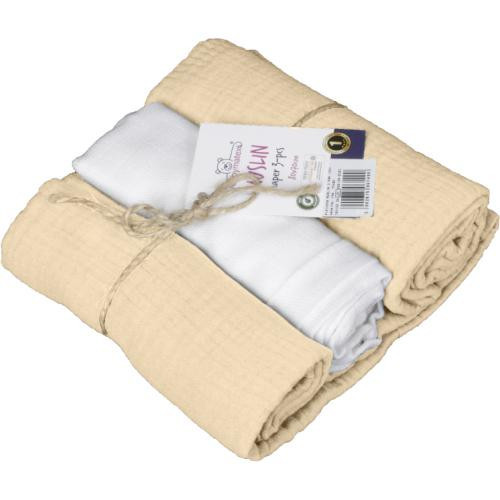  BabyMatex Muslin Diapers 70x80cm Beige, 3pcs