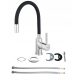 Stand-kitchen faucet Ferro Zumba, black and silver