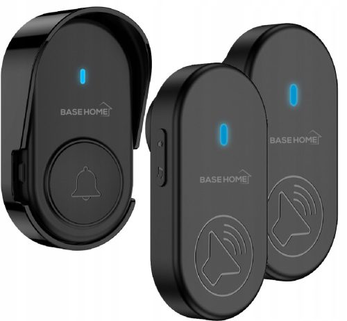 Basehome F501 1T+2R wireless doorbell, black