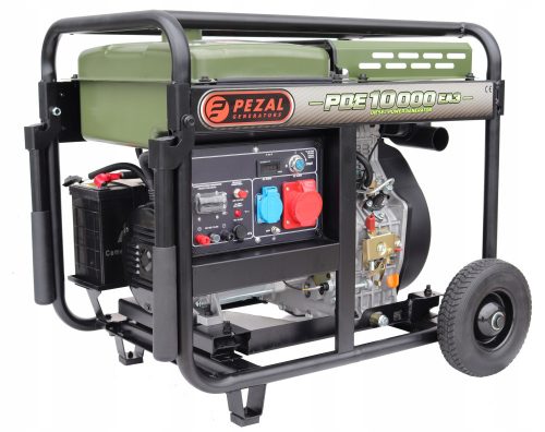 Portable three-phase Pezal 8500 W diesel generator