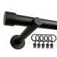  Single curtain rod 25/250 cm BLACK LOFT frogs.