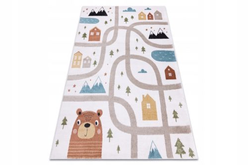  CHILDREN'S CARPET FUN 140x190cm FOREST HOUSES cream #O583