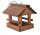  BROWN WOODEN BIRD FEEDER 22x19x20 cm