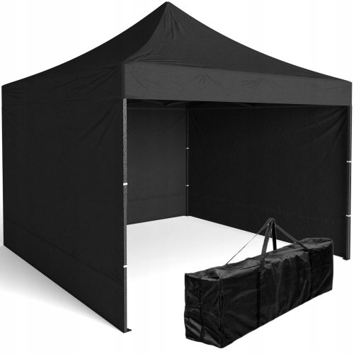 Garden Pavilion, Tents - Gockowiak Pavilion, 3 Walls, Black, 3 x 3 x 3.1 m