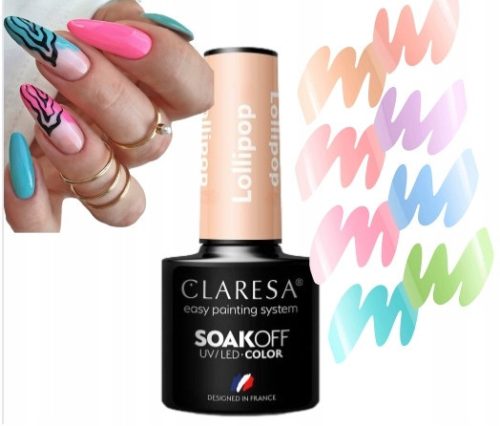  CLARESA UV/LED HYBRID NAIL POLISH LOLLIPOP SELECTION