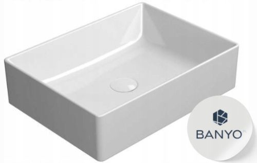 Rectangular countertop washbasin GSI Kube X