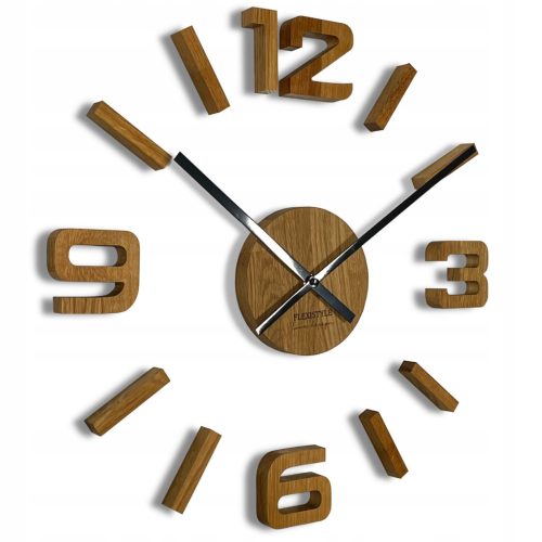  FLEXISTYLE wall clock, brown tones, 75 cm