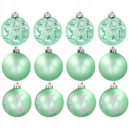  CHRISTMAS BALLS CHRISTMAS TREE DECORATIONS 12 pieces mint