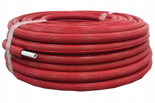 TUYAU PEX 16 mm PEX/AL/PE COUVERCLE ROUGE CERCLE 50 m