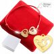  Gold Bracelet 925 ENGRAVING Heart Feet Mom