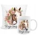  PILLOW MUG HORSE HORSES ANY NAME AS A GIFT VARIOUS PATTERNS