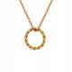  Chain necklace steel ring twisted gold 316L