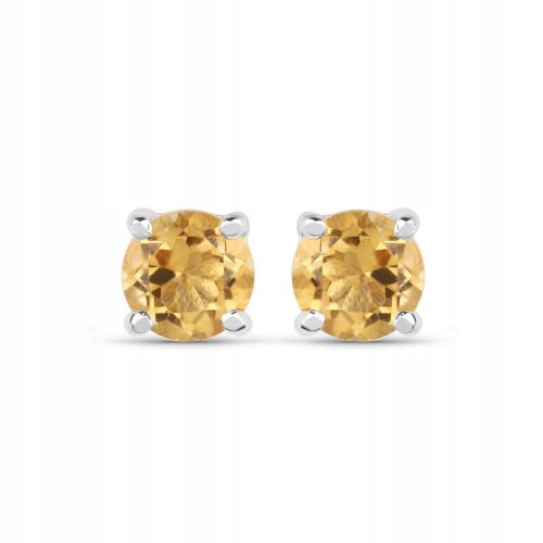  SILVER EARRINGS WITH NATURAL CITRINE