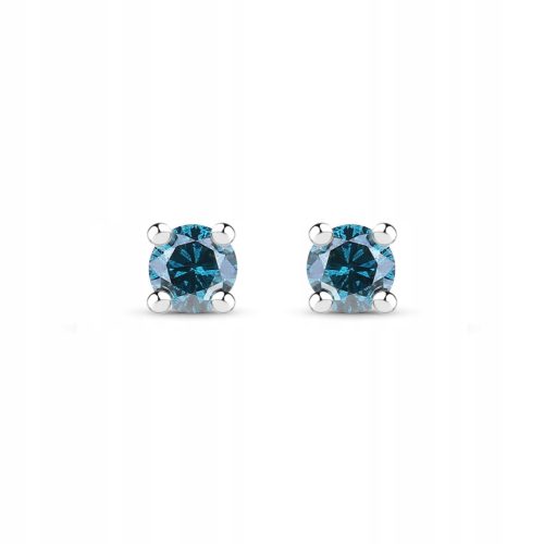  BLUE DIAMOND EARRINGS SILVER