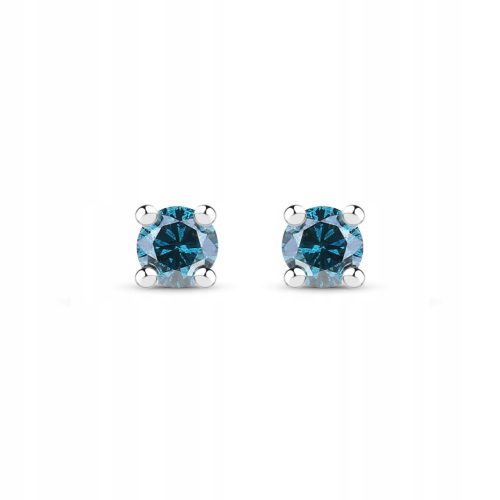  BLUE DIAMOND EARRINGS SILVER