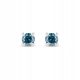  BLUE DIAMOND EARRINGS SILVER