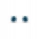  BLUE DIAMOND EARRINGS SILVER