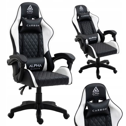  Gaming chair Extreme CARBON, black and white synthetic leather