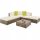 A set of garden and patio furniture Deuba Technorattan garden furniture set, grey, 6 pieces.