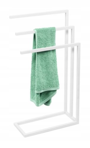 Standing towel holder made of white metal