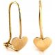  585 gold earrings with smooth hearts on a clasp