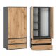  Stiv-Meble wardrobe 90 x 180 x 50 cm with drawer made of oak