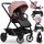  LIGHTWEIGHT STROLLER STROLLER 0-22 kg, adjustable, large wheels, 360° seat