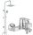 Grohe BAULOOP single-lever wall-mounted bathtub faucet, chrome + Kuchinox Hiro exposed shower set