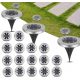 Garden lamps stuck in the ground Maibang embedded solar lamp silver 12.5 cm 12 pcs.