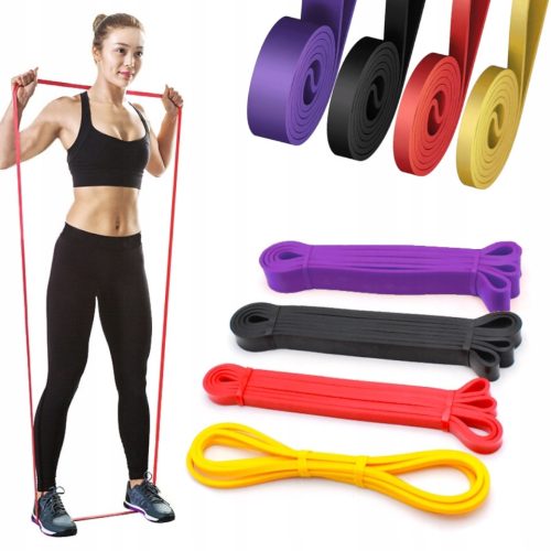  SET OF 4 POWER BAND EXERCISE BANDS RESISTANCE BANDS