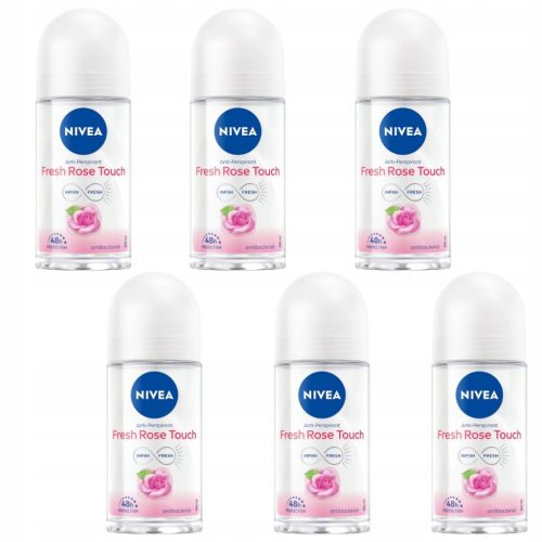  NIVEA Rose Touch Antitranspirant Roll-on 50ml x 6 Stk