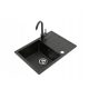 Single bowl sink Miló kitchen sink made of black granite