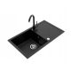 Miló ALPHA single-bowl sink, black granite