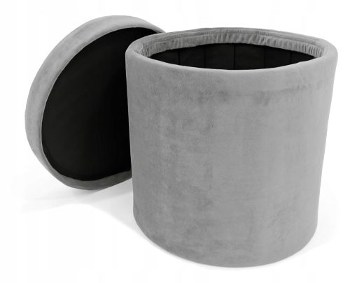  Round pouf, ROUND STORAGE WITH OPENING. Color mix