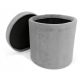  Round pouf, ROUND STORAGE WITH OPENING. Color mix