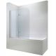 Sannit two-part bathtub partition, 100 x 140 cm, transparent