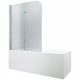 Sannit two-part bathtub partition, 80 x 140 cm, transparent