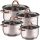 Set de cuisine Kinghoff Rose Gold, ensemble de casseroles, acier inoxydable, 8 pièces.