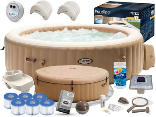 Whirlpool, garden whirlpool Intex Pure-Spa 28428 inflatable whirlpool cream 1098 l round + 10 more products