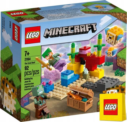  LEGO Minecraft 21164 Coral Reef + Paper Bag LEGO 6315786 yellow 24x8x18 cm