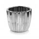  Polnix flowerpot 14 cm x 14 x 12.5 cm diameter 14 cm ceramic in the colors grey and silver