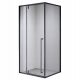 Hydrosan shower cubicle BS12A black shower cubicle with hinged door 100 x 80 cm