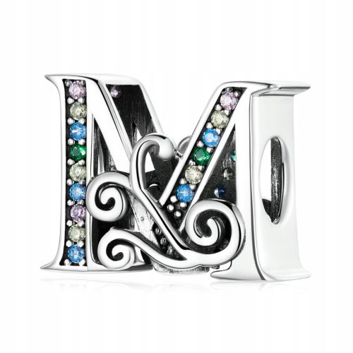  Charm Pendant Letter M for Pandora Silver 925