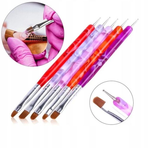  5x PROBE OVAL BRUSH FOR GEL ACRYLIC ACRYL GEL BRUSH SET