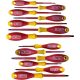 INSULATED SCREWDRIVERS VDE 1000V SET OF 13