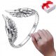  Silver ring WINGS adjustable + box