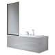 One-piece bathtub partition Hydrosan, 70 x 140 cm, transparent