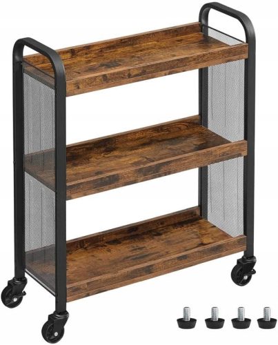  Vasagle LRC66BX kitchen trolley 66x26x85 cm black-brown