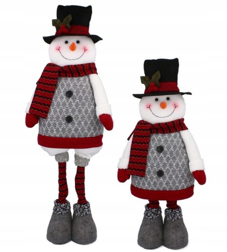  ADJUSTABLE TELESCOPIC SNOWMAN DECORATION 80-65 cm